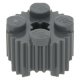 LEGO henger 2x2 oldalán rács mintával, sötétszürke (92947)