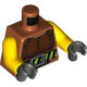 LEGO felsőtest mellkasvédő és öv mintával, sötét narancssárga (76382)