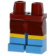 LEGO láb mintával, sötétpiros (20849)
