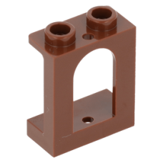 LEGO ablakkeret íves 1×2×2, vörösesbarna (90195)