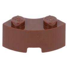 LEGO kocka 2x2 íves sarok, vörösesbarna (85080)