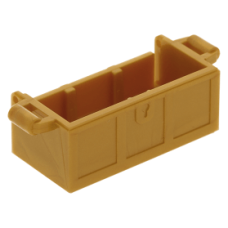 LEGO láda alsó része, gyöngyház arany (4738a)