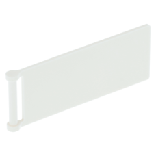 Eredeti, új LEGO zászló 8×3 rúddal, fehér (30292) - a látványos és egyedi díszítéshez