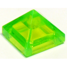 LEGO tetőelem piramis alakú 1×1×2/3, átlátszó világoszöld (22388)