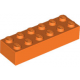 LEGO kocka 2x6, narancssárga (2456)