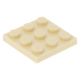 LEGO lapos elem 3x3, sárgásbarna (11212)