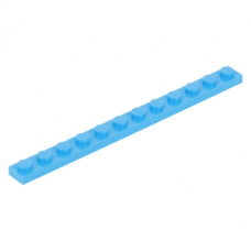 LEGO lapos elem 1x12, sötét azúrkék (60479)