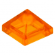 LEGO tetőelem piramis alakú 1×1×2/3, átlátszó narancssárga (22388)