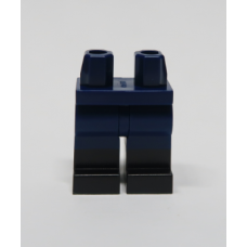 LEGO láb fekete csizma mintával, sötétkék (21019)