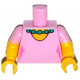 LEGO felsőtest női ruha és nyaklánc mintával, világos rózsaszín (16360)
