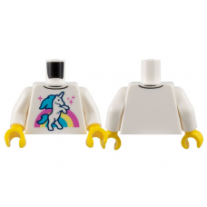 LEGO felsőtest unikornis mintával, fehér (76382)