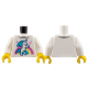 LEGO felsőtest unikornis mintával, fehér (76382)