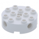 LEGO henger 4x4 oldalán lyukakkal középen tengely-csatlakozóval, fehér (6222)