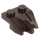 LEGO lapos elem 1×2 három karommal (szikla), sötétbarna (27261)