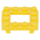 LEGO lapos elem 4×4×2/3 lekerekített sarkokkal és négy talppal középen kivágással, sárga (79387)