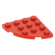 LEGO lapos elem lekerekített sarokkal 4x4, piros (30565)