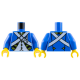 LEGO felsőtest kék kabátos katona (Pirates), kék (76382)
