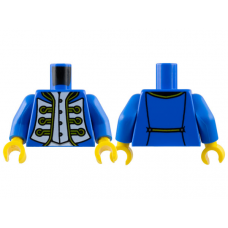 LEGO felsőtest kék kabátos admirális (Pirates), kék (76382)