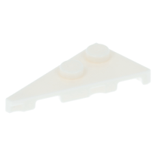 LEGO ék/szárny alakú lapos elem 4x2 balos (27°) 2db bütyökkel, fehér (65429)