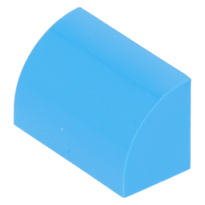LEGO kocka 1×2×1 íves, sötét azúrkék (37352)