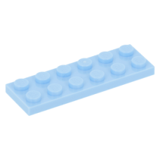 LEGO lapos elem 2x6, világoskék (3795)