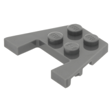 LEGO ék/szárny alakú lapos elem 3x4, sötétszürke (48183)