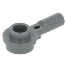 LEGO lapos elem kerek 1x1 lyukas bütyökkel és 1 hosszúságú rúddal, sötétszürke (32828)