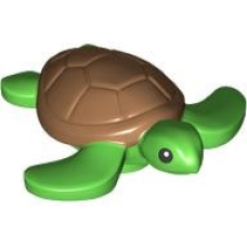Eredeti, új LEGO teknős tengeri, világoszöld-középsötét testszínű (104101) - karakteres állat figura a gyűjteményedbe
