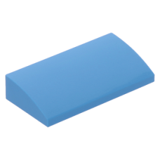 LEGO tetőelem íves 2×4×2/3, sötét azúrkék (88930)