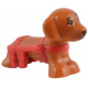 LEGO kutya tacskó piros tolószékhámmal (Friends), sötét narancssárga (104103)