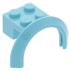 LEGO sárhányó 4×2 1/2×2 íves, közép azúrkék (50745)