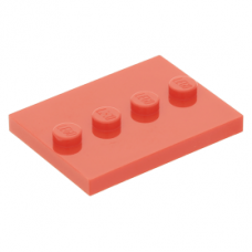 LEGO csempe 4 bütyökkel 3×4, piros (88646)