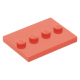LEGO csempe 4 bütyökkel 3×4, piros (88646)