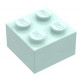 LEGO kocka 2x2, világos vízzöld (3003)