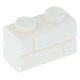 LEGO kocka 1x2 módosított tégla mintás, fehér (98283)