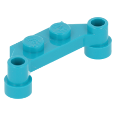 LEGO lapos elem 1×4 eltolt kétszintes, sötét türkizkék (4590)