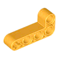 LEGO technic emelőkar 2×4 90°-ban hajlítva, világos narancssárga (32140)