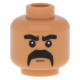 LEGO férfi fej bajusz mintával, testszínű (86743)