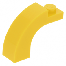 LEGO boltív 1×3×2 ívelt, sárga (6005)