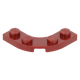 LEGO lapos elem íves sarok 3x3 1/4, sötétpiros (68568)