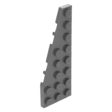 LEGO ék/szárny alakú lapos elem 8x3 balos, sötétszürke (50305)