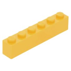 LEGO kocka 1x6, világos narancssárga (3009)