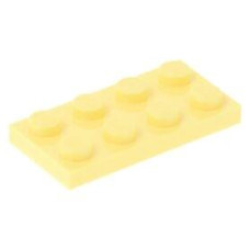 LEGO lapos elem 2x4, világossárga (3020)