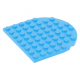 LEGO lapos elem 8x8 egyik oldalán lekerekített sarkokkal, sötét azúrkék (41948)