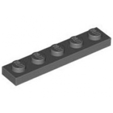 LEGO lapos elem 1x5, sötétszürke (78329)