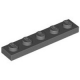 LEGO lapos elem 1x5, sötétszürke (78329)