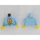 LEGO felsőtest kabát és kendő mintával, világoskék (76382)