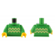 LEGO felsőtest cikk-cakk mintás pulóver mintával, zöld (76382)