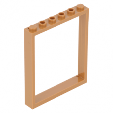 LEGO ajtókeret/ablakkeret 1×6×6, középsötét testszínű (42205)