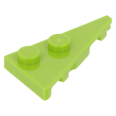 LEGO ék/szárny alakú lapos elem 4x2 jobbos (27°) 2db bütyökkel, lime (65426)